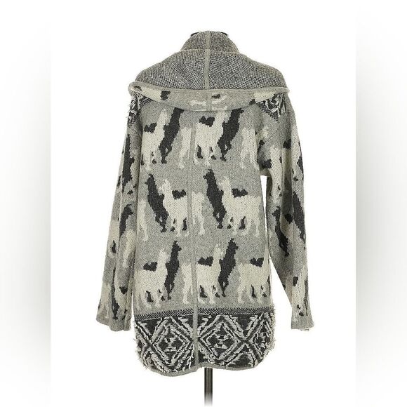 Anthropologie💗Llama Knit Cardigan Small Medium Alpaca Akemi + Kin - Picture 5 of 11